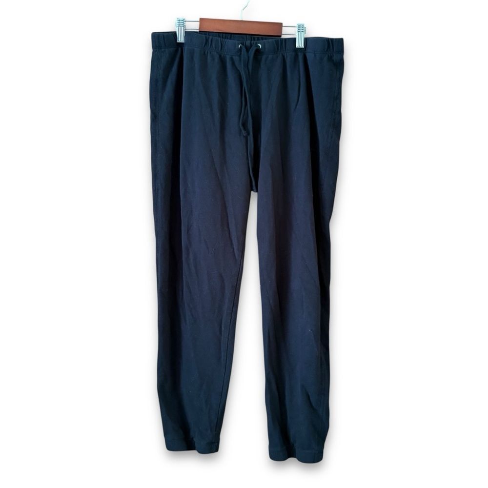James Perse Black French Terry Jogger Sweatpants Size XL Neutral Minimalist